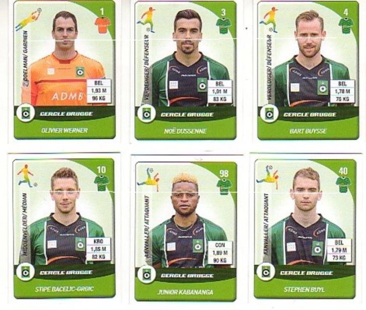 Panini Pro League 2015 / 6 stickers Cercle Brugge, Verzamelen, Sportartikelen en Voetbal, Zo goed als nieuw, Poster, Plaatje of Sticker