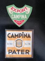 2 oude etiketten Campina-Dessel., Ophalen of Verzenden, Gebruikt