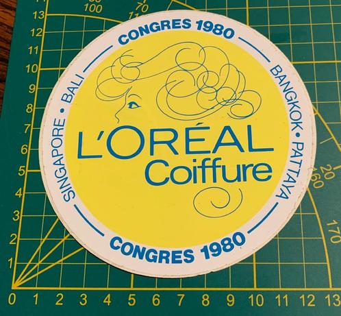 Sticker 1980 L'Oreal Coiffure Congres Singapore-Bali-Bangkok, Collections, Autocollants, Enlèvement ou Envoi