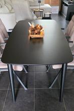 Deens ovaal eettafel zwart, Huis en Inrichting, Tafels | Eettafels, Ophalen, Zo goed als nieuw, Ovaal