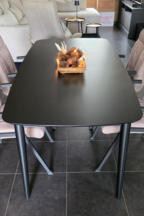 Deens ovaal eettafel zwart, Huis en Inrichting, Tafels | Eettafels, Zo goed als nieuw, Ovaal, Ophalen