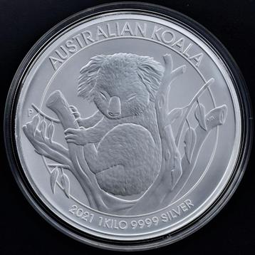 Zilveren munt 1 kg 2021, australie Koala 999