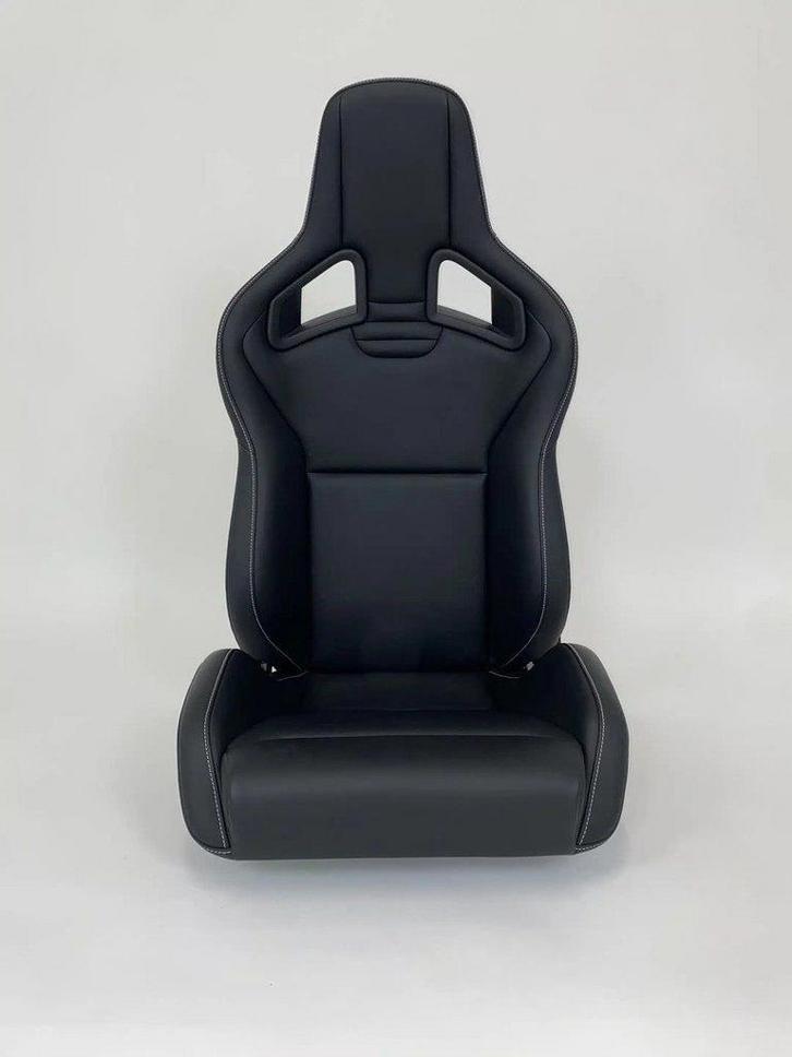RECARO Sportster CS Leder Zwart Met Wit Stiksel, Auto-onderdelen, Overige Auto-onderdelen, Gebruikt, Ophalen of Verzenden