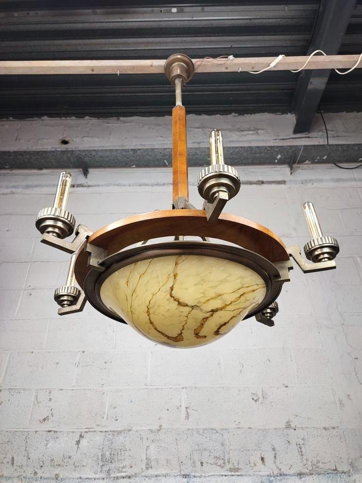 XL art deco luster, Antiek en Kunst, Antiek | Verlichting, Ophalen