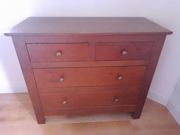 Commode kast ladenkast morres meubelen massief hout grenen, Ophalen, Landelijk koloniaal, Gebruikt, 100 tot 150 cm