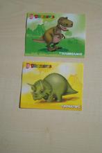 Dinosaurus sticker tyrannosaurus + triceratops - LU dino 6cm, Verzamelen, Ophalen, Zo goed als nieuw, Dier, Prent