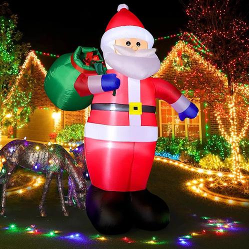 Grote Zelfopblaasbare Kerstman & Ledverlichting Incl. Blower, Diversen, Kerst, Nieuw, Ophalen of Verzenden