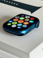 Apple Watch 7 - 45 mm blauw, Handtassen en Accessoires, Smartwatches, Blauw, Gebruikt, Conditie