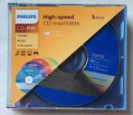 Pack de 5 CD Philips réinscriptible neuf sous blister, Enlèvement ou Envoi, Neuf, Cd, Réinscriptible