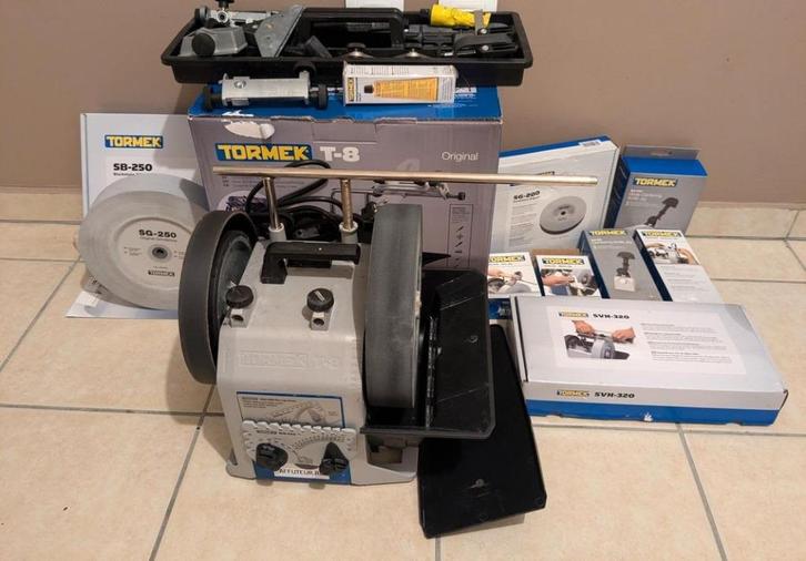Tormek T-8 slijper + SVH-320 accessoire, Doe-het-zelf en Bouw, Gereedschap | Slijpmachines, Zo goed als nieuw, Overige typen, 700 tot 1000 watt