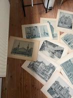Veel prenten antwerpen en Brussel architectuur, Verzamelen, Foto's en Prenten, Ophalen of Verzenden, Gebruikt, Gebouw, Prent