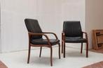 Vintage design stoelen mahonie, Comme neuf, Enlèvement ou Envoi