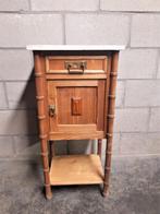 vintage retro , nachtkastje met marmer tablet , 82x40x34 cm, Huis en Inrichting, Ophalen, Gebruikt
