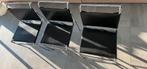 3 stoelen lederen zitting, chrome onderstel, Ophalen