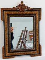 19e eeuwse Franse spiegel met mooie kroon, Antiek en Kunst, Ophalen, Rechthoekig, 50 tot 100 cm, Minder dan 100 cm