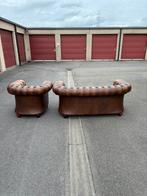 Lederen lounge van Chesterfield, Huis en Inrichting, Ophalen of Verzenden, Gebruikt, Leer, Industriel