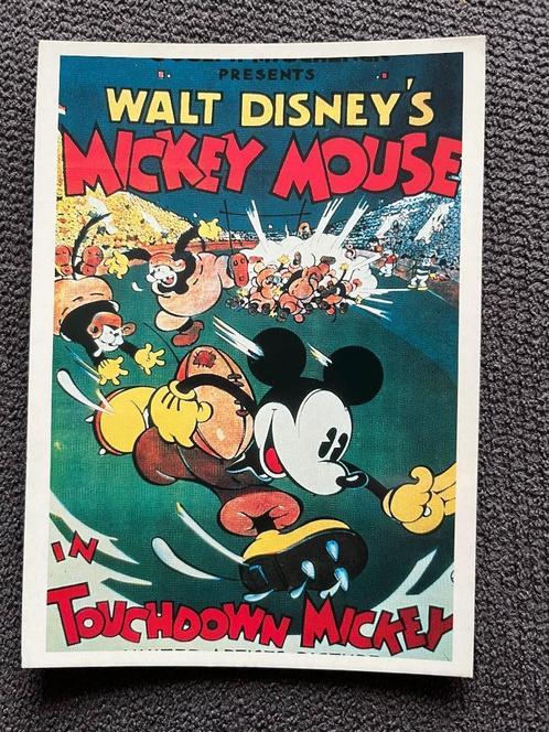 Postkaart Disney Mickey Mouse 'Touchdown Mickey', Verzamelen, Disney, Zo goed als nieuw, Plaatje of Poster, Mickey Mouse, Verzenden