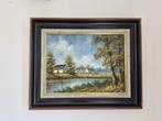 Schilderij Henner Knauf - olieverf - landschap, Antiek en Kunst, Ophalen