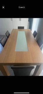 Tafel met mat glas GERESERVEERD, Ophalen, Gebruikt, Glas, 50 tot 100 cm