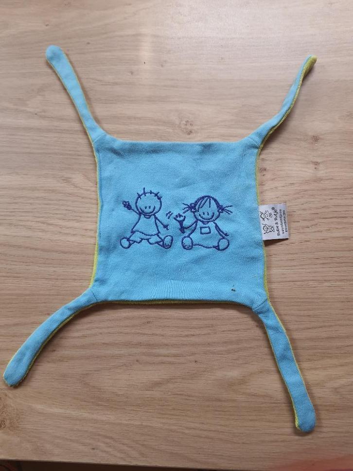 Rube & Rutje baby knuffeldoekje R&R turquoise /groen 20x20cm, Kinderen en Baby's, Overige Kinderen en Baby's, Nieuw, Ophalen