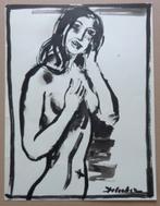 PAUL DE COCKER / NAAKTE VROUW / ORIGINEEL WERK / 40x30cm SIG, Enlèvement ou Envoi