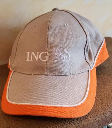 ING Beige/oranje golfpet 100% dik katoen ** NIEUW * beschikbaar voor biedingen