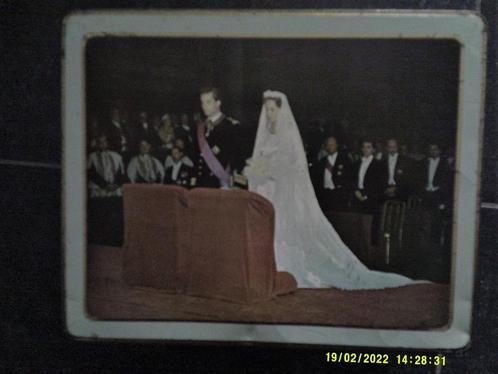 Vintage huwelijksblik Koningshuis, Verzamelen, Koningshuis en Royalty, Gebruikt, Overige typen, Ophalen of Verzenden