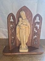Maria met Kind in houten triptiek – religieus beeld, Antiek en Kunst, Ophalen