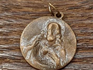 oude koperen hanger met afbeelding, begin 1900 beschikbaar voor biedingen