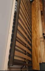 2 lits de 90x200 avec sommier + table de nuit, Maison & Meubles, Chambre à coucher | Lits, 90 cm, Pin, Beige, Enlèvement