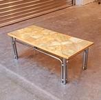 Table basse Vintage en Onyx et Chrome 1970's, Collections, Enlèvement
