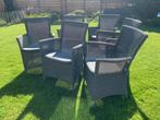 6 tuinstoelen + kussen, Tuin en Terras, Tuinsets en Loungesets, Ophalen, Zo goed als nieuw