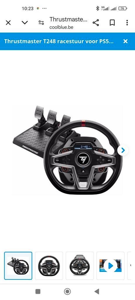 Thrustmaster T248 racestuur voor de PS4, PS5 en pc, Games en Spelcomputers, Spelcomputers | Sony Consoles | Accessoires, Zo goed als nieuw
