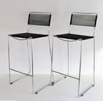 2 Bar Stools Spaghetti Giandomenico Belotti Vintage Barkruk, 2 krukken, Ophalen, Zo goed als nieuw, Metaal
