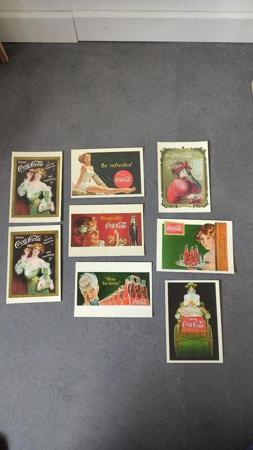 Collection COCA-COLA : 8 cartes publicités vintage, Collections, Marques & Objets publicitaires, Comme neuf, Enlèvement