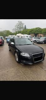 Audi A3 full s-line benzine, Auto's, Zwart, Zwart, Leder, Parkeersensor