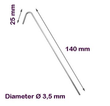Tent Haring Tenthaak Grondpen Grondanker Staal 3,5mm - 140mm beschikbaar voor biedingen