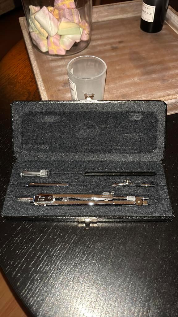 Kern swiss passer set - technische kompasset., Antiek en Kunst, Antiek | Gereedschap en Instrumenten, Ophalen