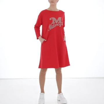 Sweat jurk motorcycle strass steentjes rood XL/XXL beschikbaar voor biedingen
