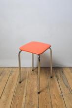 Vintage kruk - 1970 - chroom - SOUDEXVINYL - Oranje, Ophalen of Verzenden