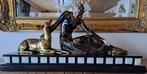 antiek beeld brons-marmer, Antiek en Kunst, Curiosa en Brocante, Ophalen