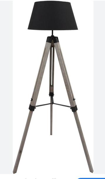 Vloerlamp met zwarte kap, Enlèvement, Comme neuf
