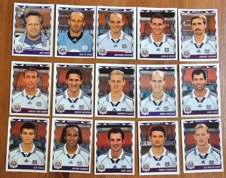 Autocollants Anderlecht non utilisés pour Panini Football 99, Hobby & Loisirs créatifs, Autocollants & Images, Comme neuf, Autocollant