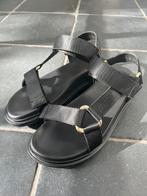 VaïVaï zwarte sandalen in leer 37, Sandalen of Muiltjes, VaïVaï, Ophalen of Verzenden, Zo goed als nieuw