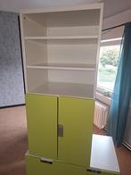 Groen met witte Ikea kast voor kinderkamer en opberglade, Huis en Inrichting, Ophalen, Gebruikt