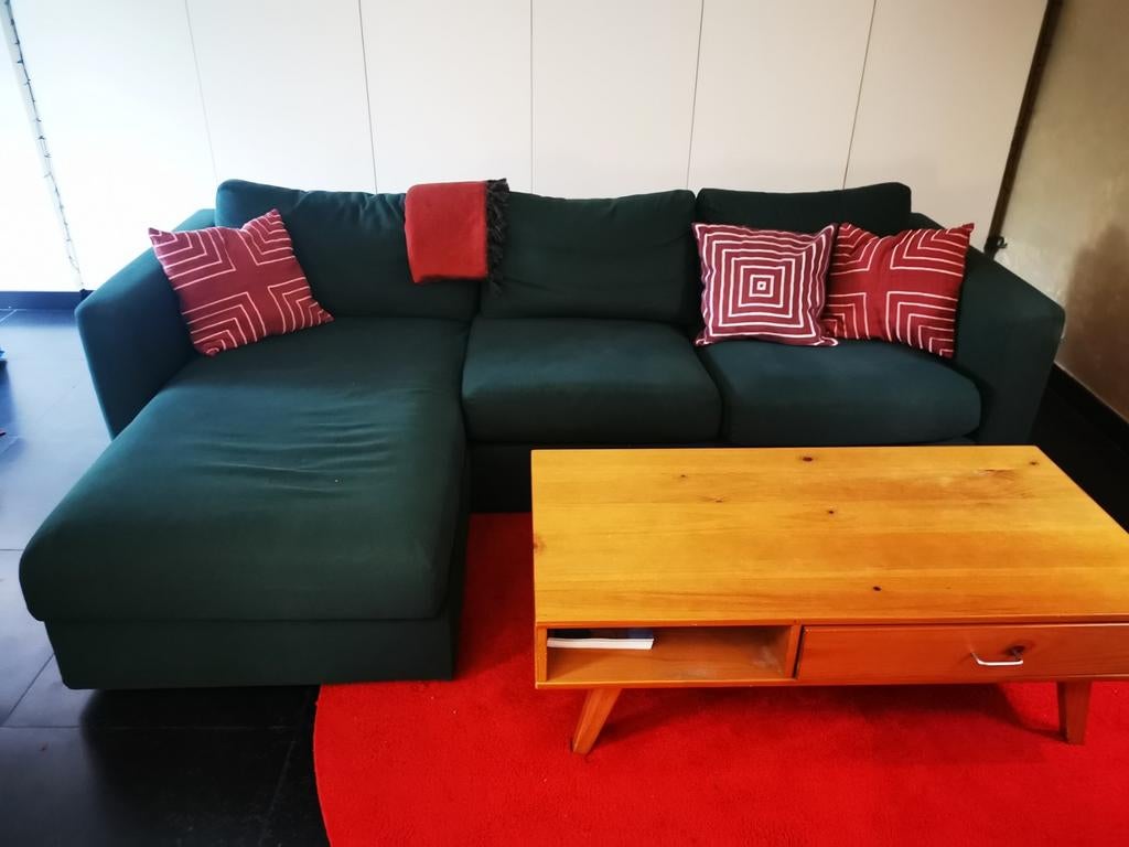 Donkergroene driezit vimle ikea, Huis en Inrichting, Ophalen