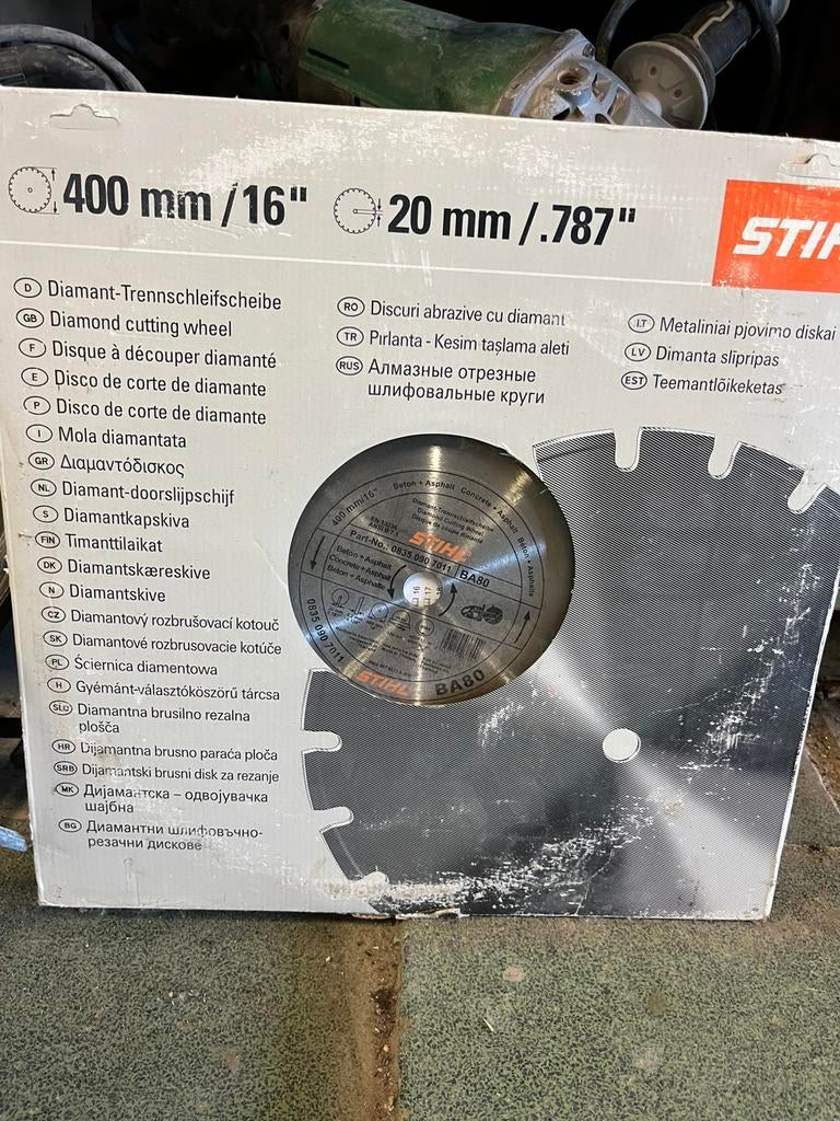 Zaagblad stihl beton, Ophalen, Zo goed als nieuw