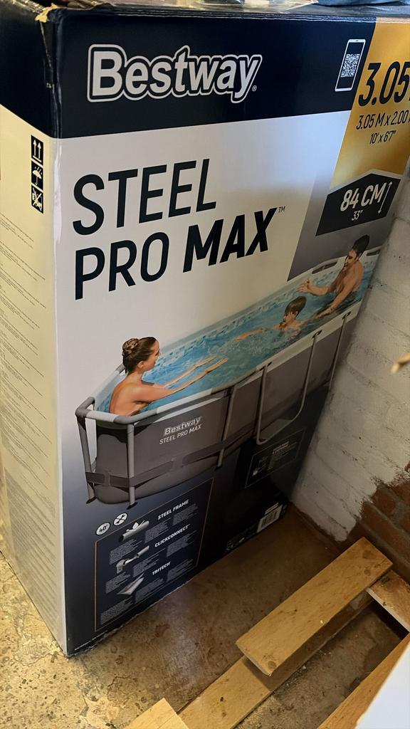 Zwembad bestway steel pro, Jardin & Terrasse, Accessoires de piscine, Comme neuf, Enlèvement