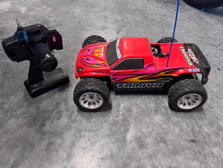 Tamiya nitro crusher, Hobby en Vrije tijd, Modelbouw | Radiografisch | Auto's, Gebruikt, Auto offroad, Nitro, Schaal 1:10, RTR (Ready to Run)