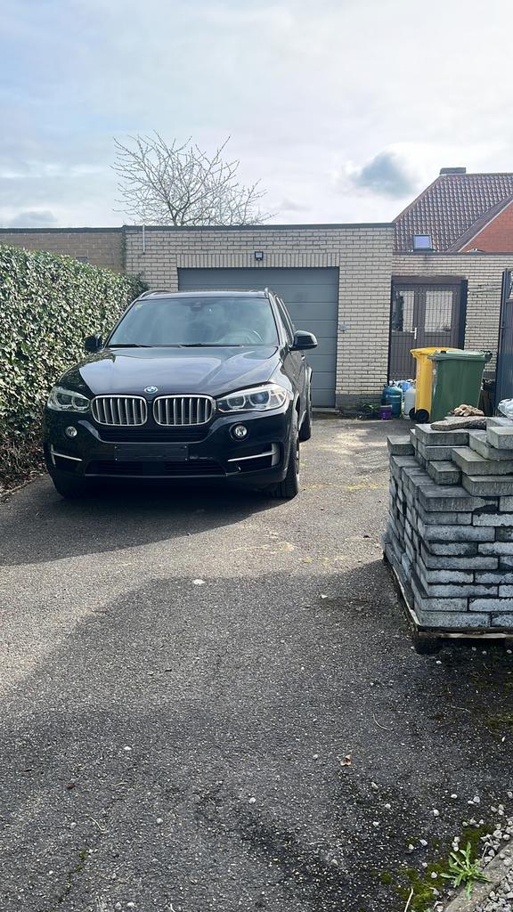 Bmw x5, 4 cilinders, Zwart, Leder, Bruin